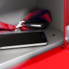 Steel Mini Locker with 10 compartments (Red doors)